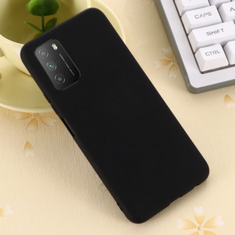 Coque Poco M3 Silicone Liquide Avec Lanière