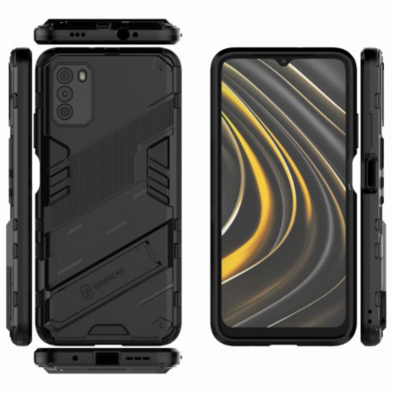 Coque Poco M3 Support Amovible Deux Positions Mains Libres