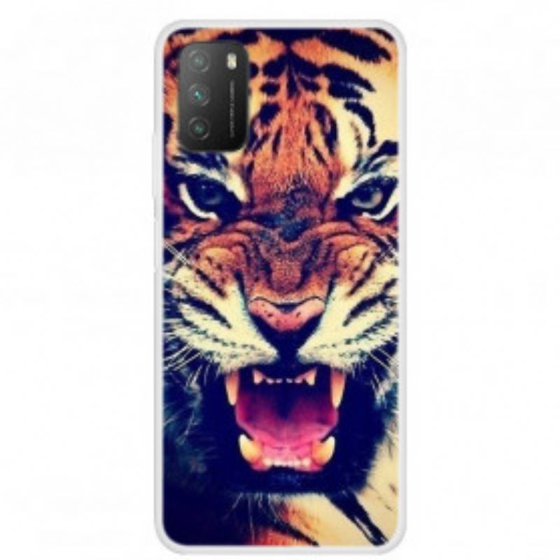 Coque Poco M3 Tigre de Face