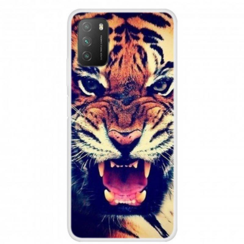 Coque Poco M3 Tigre de Face