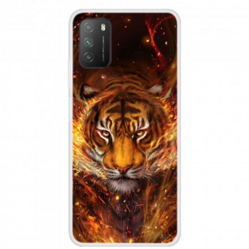 Coque Poco M3 Tigre de Feu