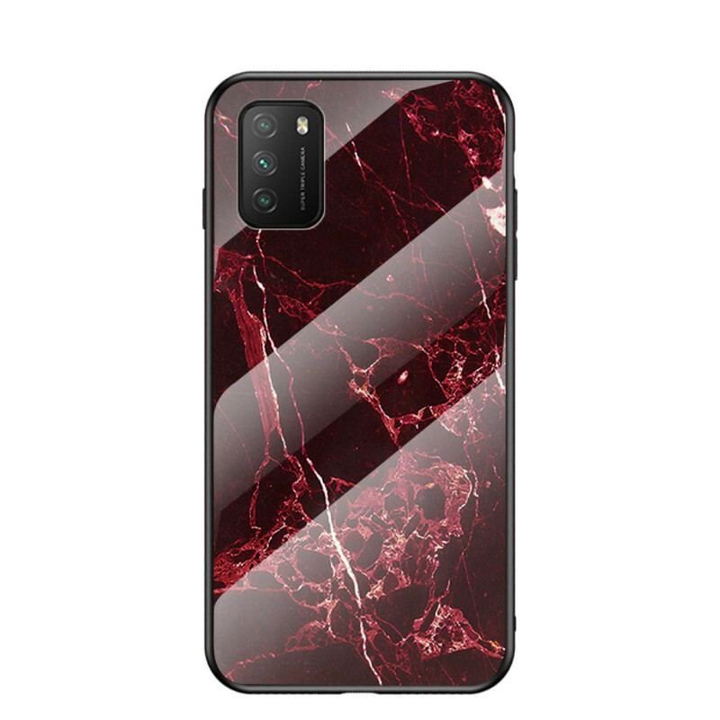 Coque Poco M3 Verre Trempé Marble Colors