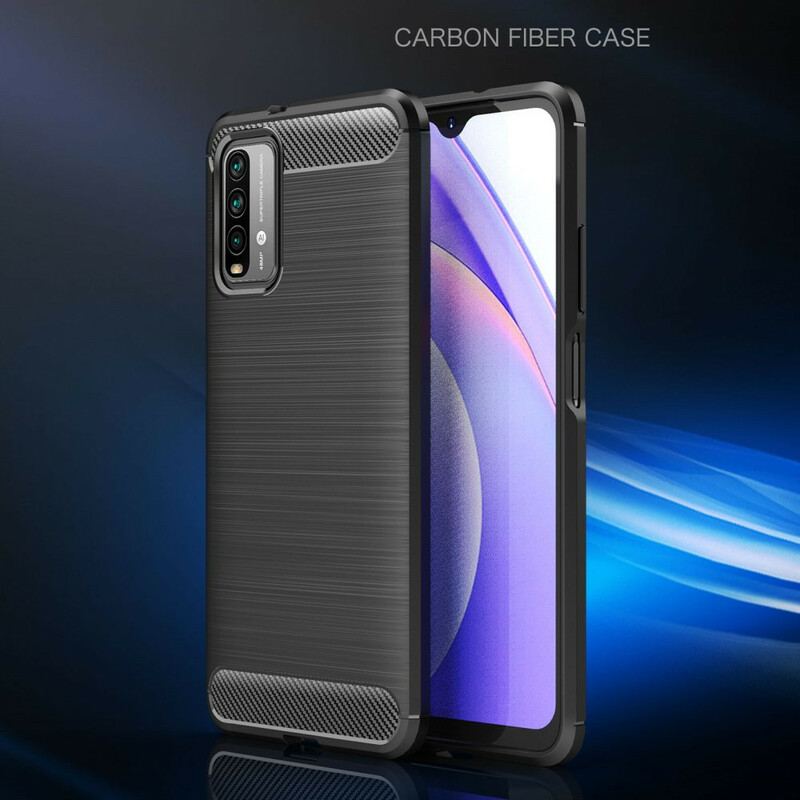 Coque Xiaomi Poco M3 Fibre Carbone Brossée