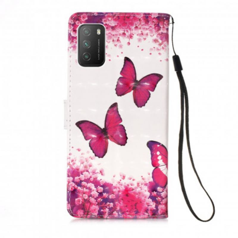 Housse Xiaomi Poco X3 Papillons Rouges