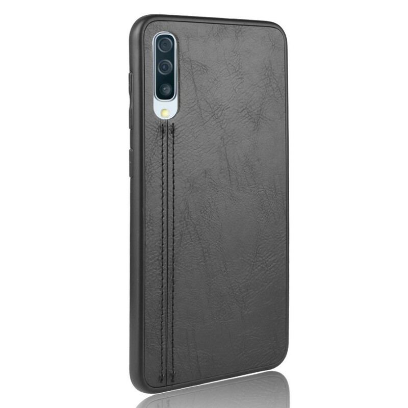 Coque Samsung Galaxy A50 Effet Cuir Couture