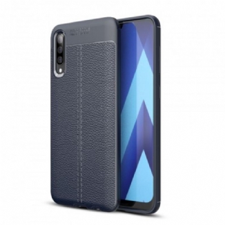 Coque Samsung Galaxy A50 Effet Cuir Litchi Double Line