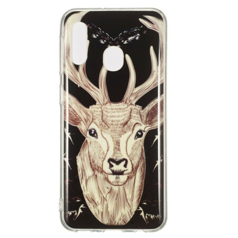 Coque Samsung Galaxy A20e Cerf Majestueux Fluorescente