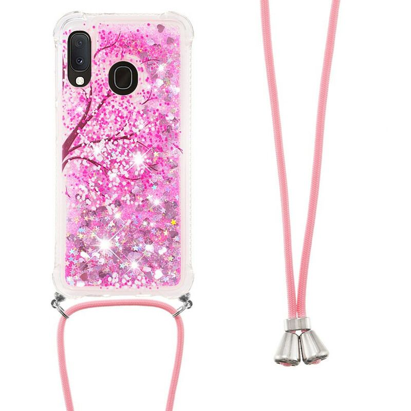 Coque Samsung Galaxy A20e  à Cordon Paillettes Arbre