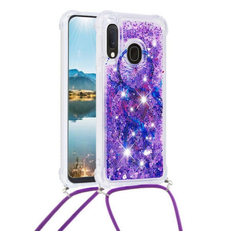 Coque Samsung Galaxy A20e à Cordon Paillettes Attrape Rêves