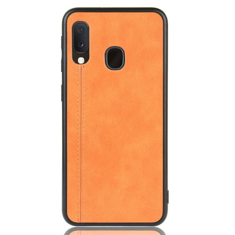 Coque Samsung Galaxy A20e Effet Cuir Couture