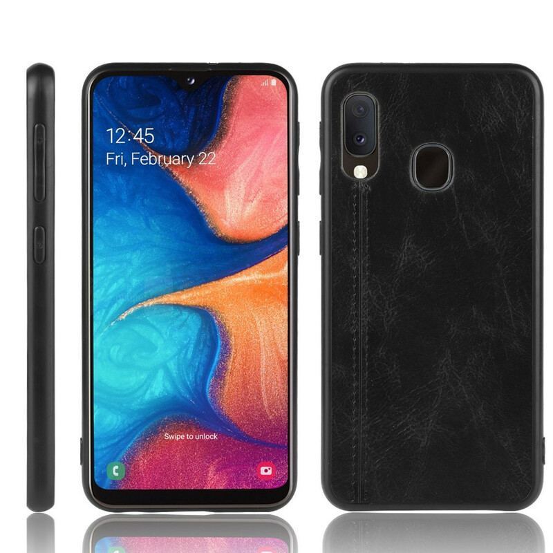 Coque Samsung Galaxy A20e Effet Cuir Couture