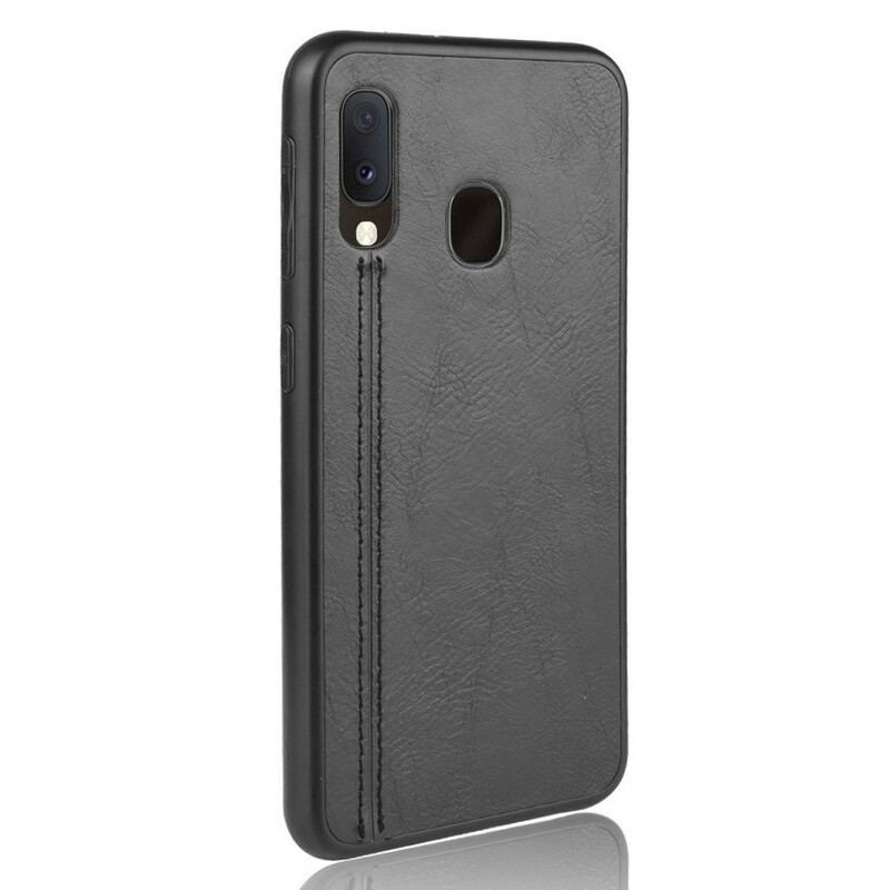 Coque Samsung Galaxy A20e Effet Cuir Couture