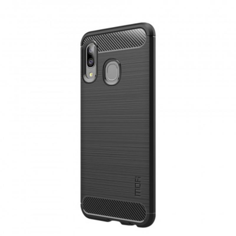 Coque Samsung Galaxy A20e Fibre Carbone Brossée MOFI