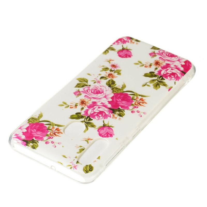 Coque Samsung Galaxy A20e Fleurs Liberty Fluorescente