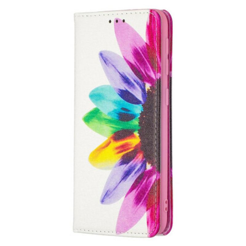 Flip Cover Samsung Galaxy A20e Fleur Aquarelle