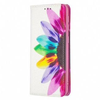 Flip Cover Samsung Galaxy A20e Fleur Aquarelle