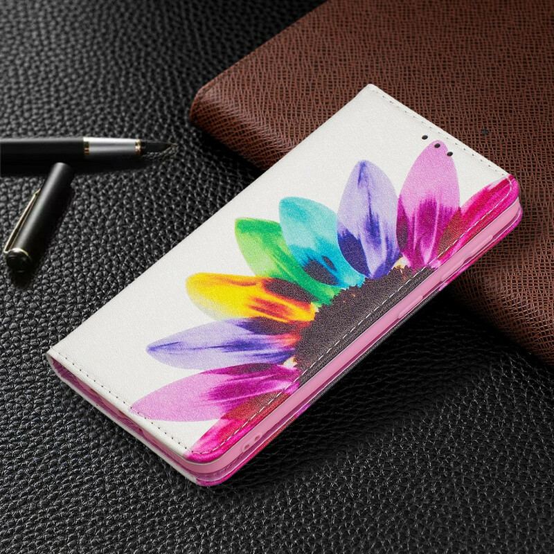 Flip Cover Samsung Galaxy A20e Fleur Aquarelle