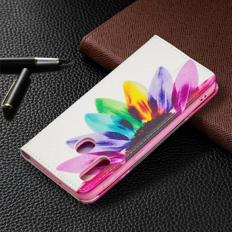 Flip Cover Samsung Galaxy A20e Fleur Aquarelle