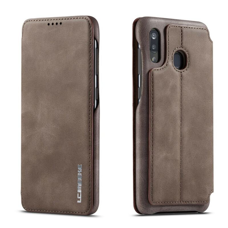 Flip Cover Samsung Galaxy A20e LC.IMEEKE Effet Cuir