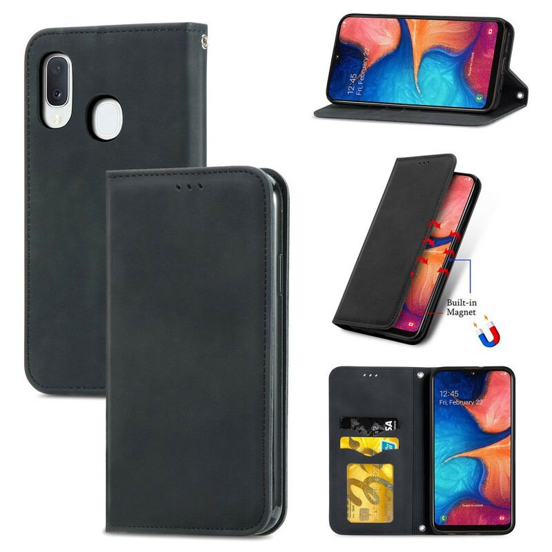 Flip Cover Samsung Galaxy A20e Simili Cuir Vintage