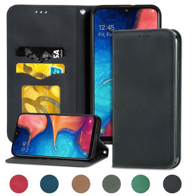 Flip Cover Samsung Galaxy A20e Simili Cuir Vintage