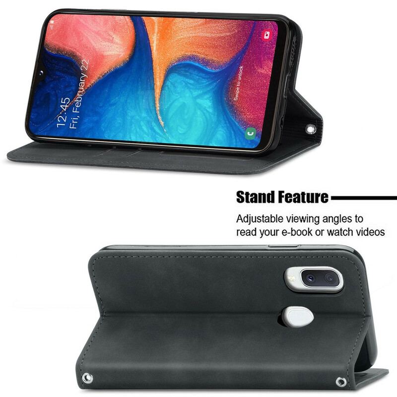 Flip Cover Samsung Galaxy A20e Simili Cuir Vintage