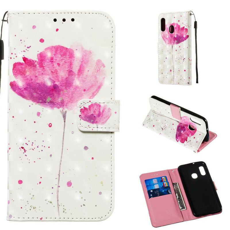 Housse Samsung Galaxy A20e Coquelicot Aquarelle