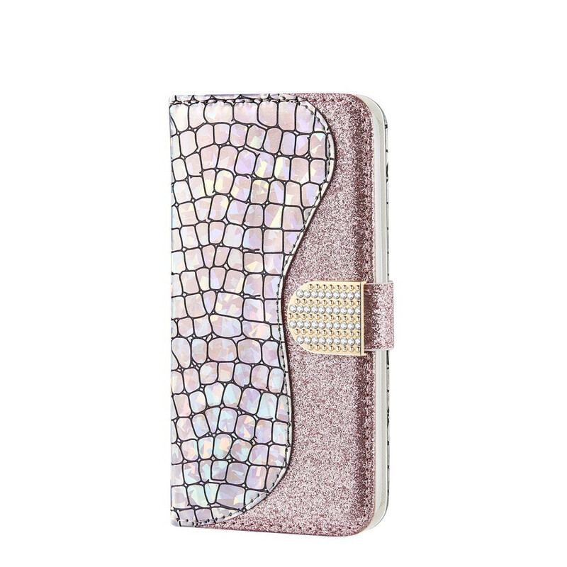 Housse Samsung Galaxy A20e Croco Diamants