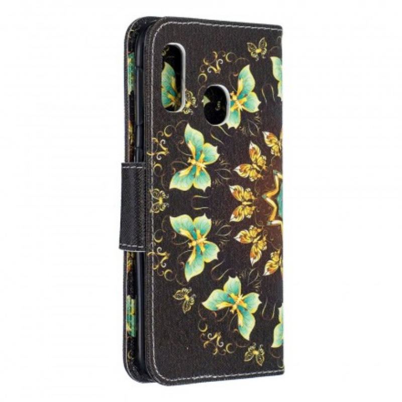 Housse Samsung Galaxy A20e Mandala Papillons