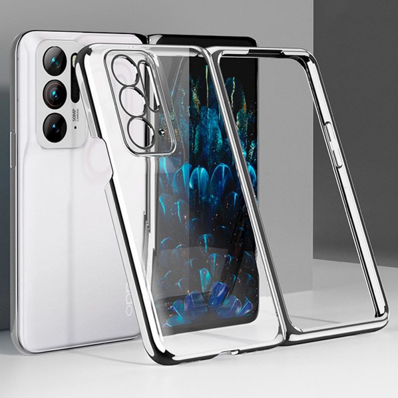 Coque Oppo Find N Transparente avec Cadre Avant Métal