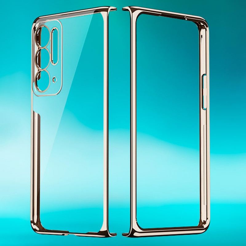 Coque Oppo Find N Transparente avec Cadre Avant Métal