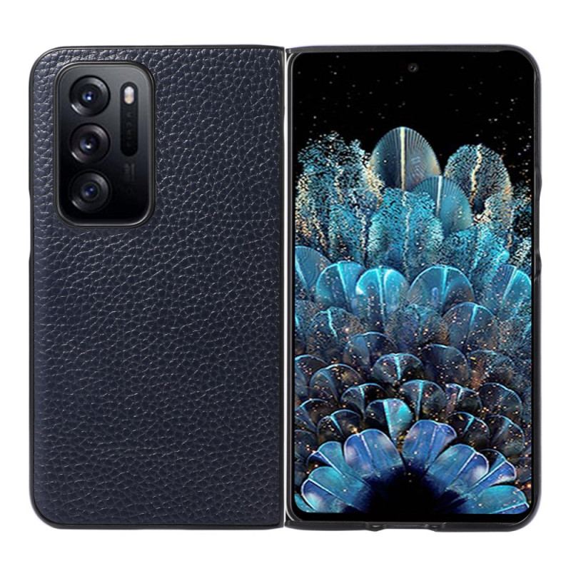 Coque Oppo Find N Véritable Cuir litchi Design