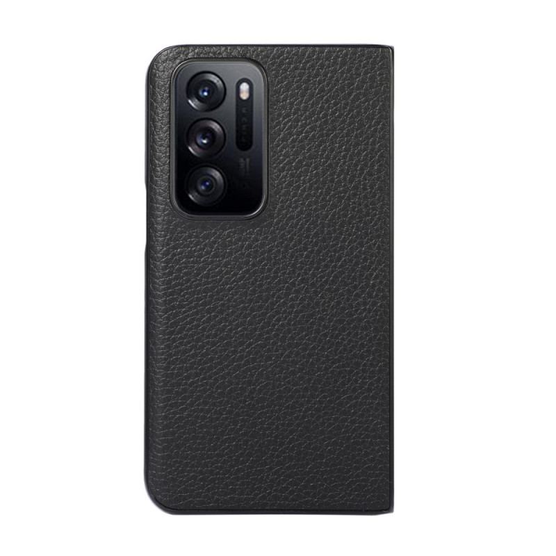 Coque Oppo Find N Véritable Cuir litchi Design