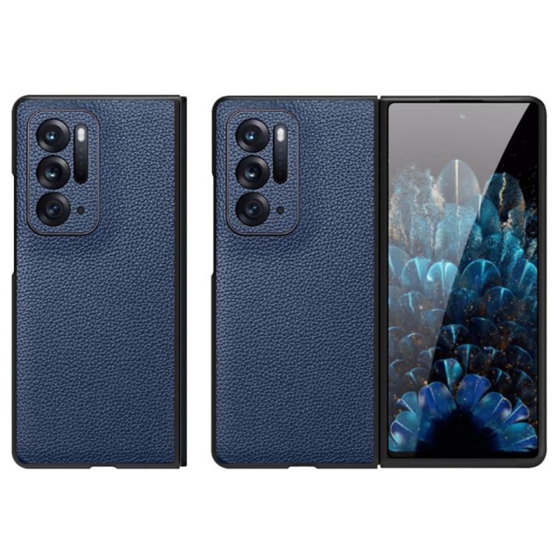 Coque Oppo Find N Véritable Cuir litchi Premium