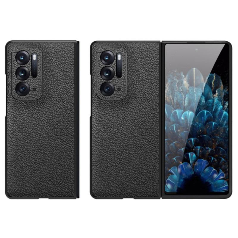 Coque Oppo Find N Véritable Cuir litchi Premium