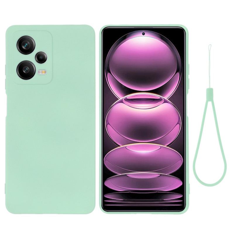 Coque Xiaomi Redmi Note 12 Pro Plus Silicone Liquide avec Lanière