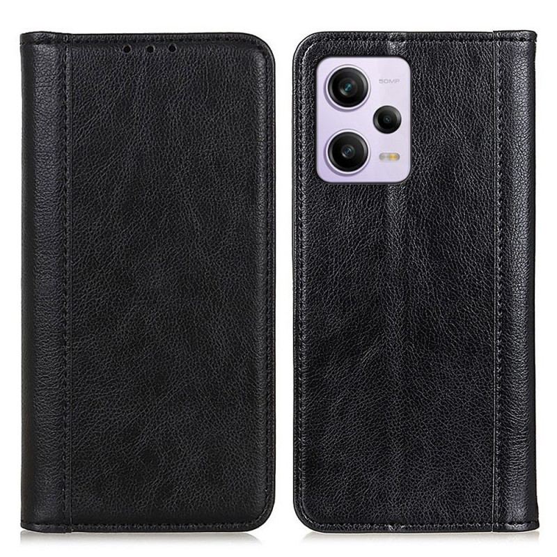 Flip Cover Xiaomi Redmi Note 12 Pro Plus Cuir Litchi Fendu