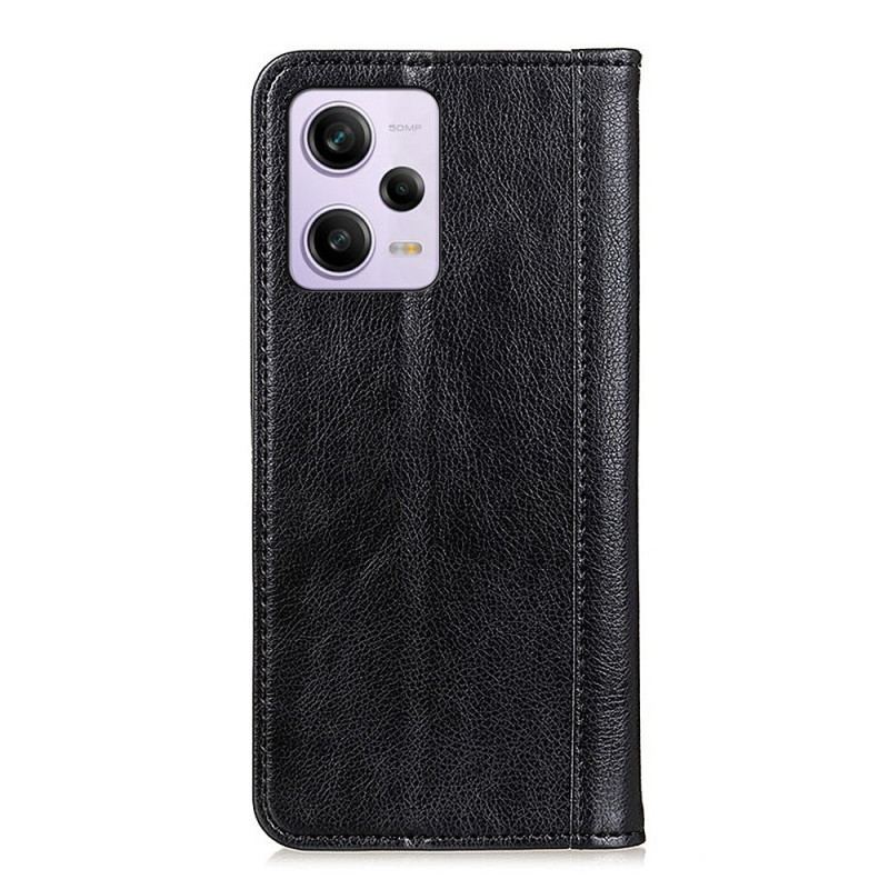 Flip Cover Xiaomi Redmi Note 12 Pro Plus Cuir Litchi Fendu