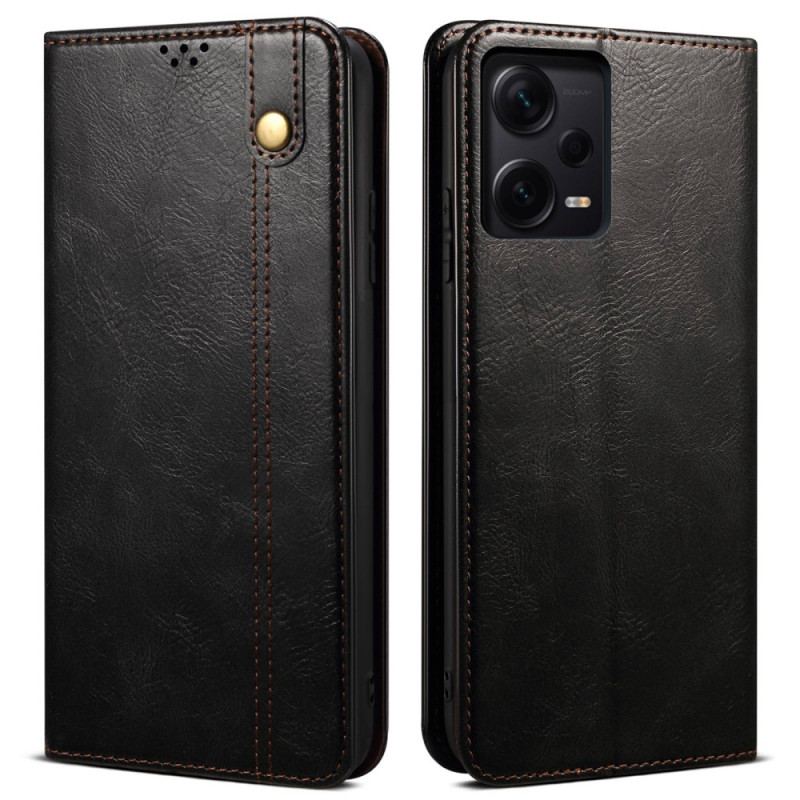 Flip Cover Xiaomi Redmi Note 12 Pro Plus Simili Cuir Ciré