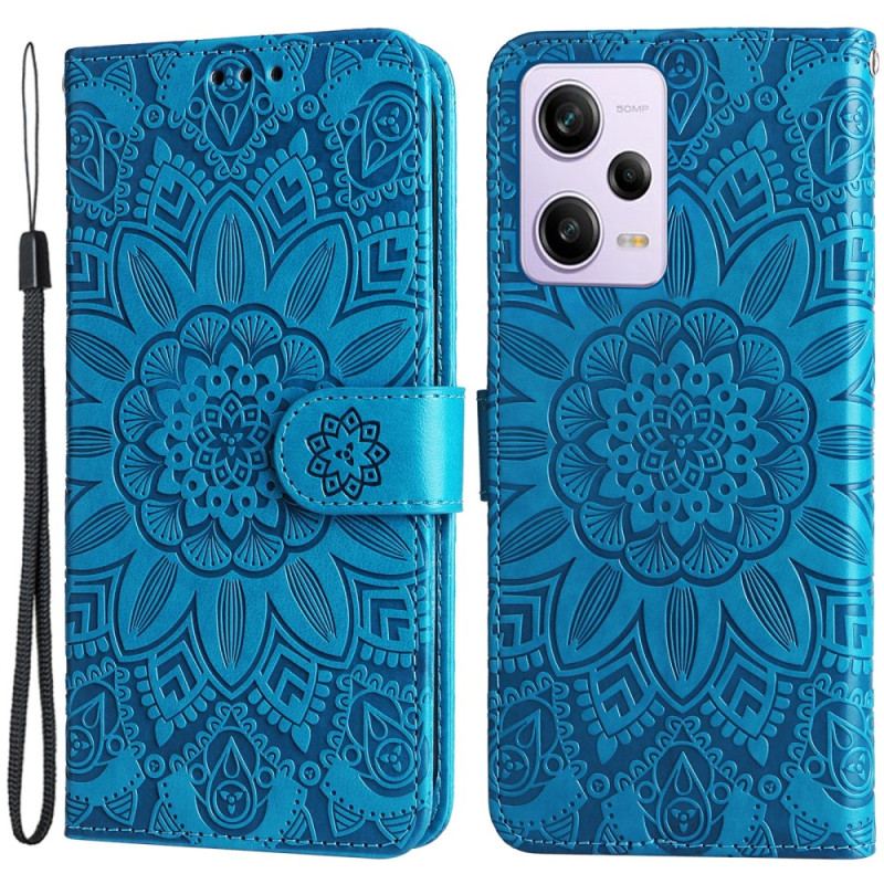 Housse Xiaomi Redmi Note 12 Pro Plus Déco Mandala à Lanière