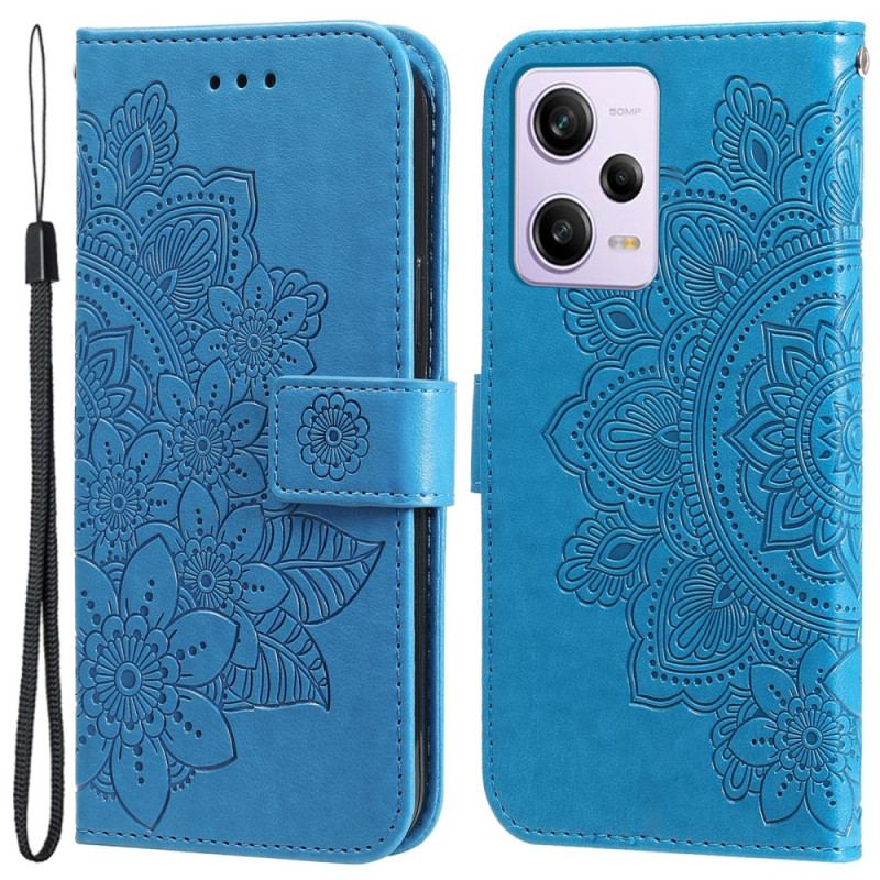 Housse Xiaomi Redmi Note 12 Pro Plus Fleur Mandala à Lanière