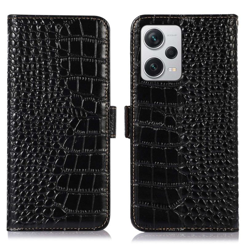 Housse Xiaomi Redmi Note 12 Pro Plus Style Crocodile RFID