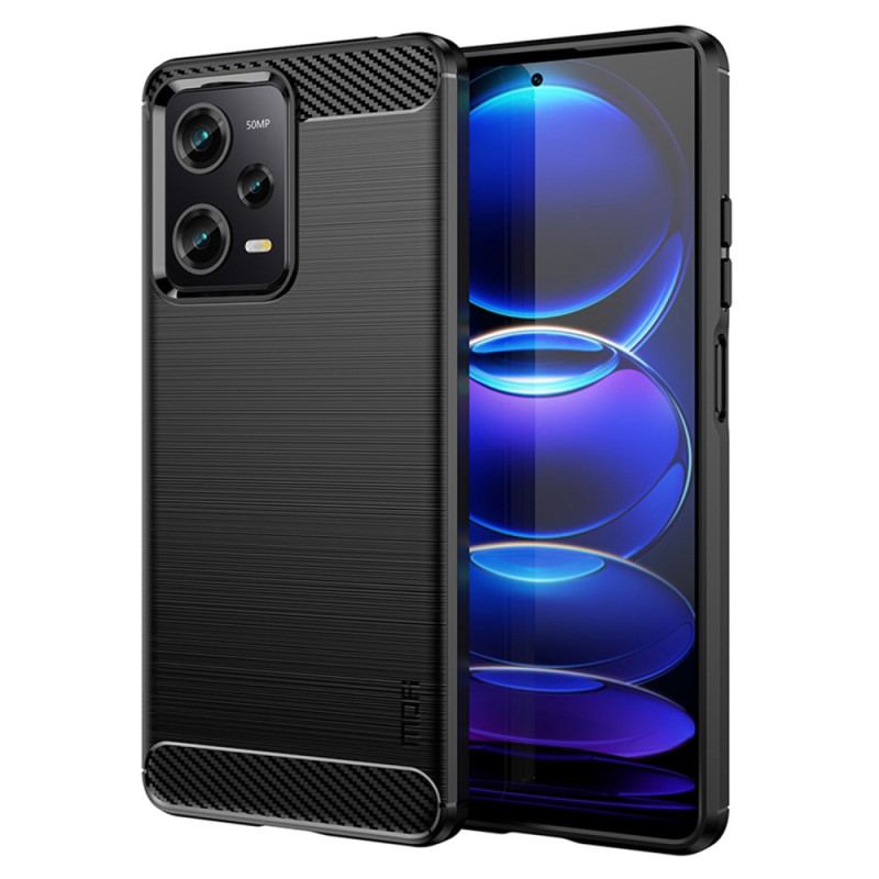 Coque Xiaomi Redmi Note 12 Pro/Poco X5 Pro 5G Fibre Carbone Brossée MOFI