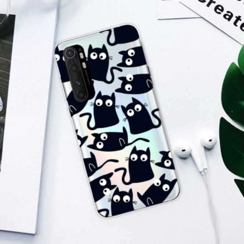 Coque Xiaomi Mi Note 10 Lite Chats Noirs