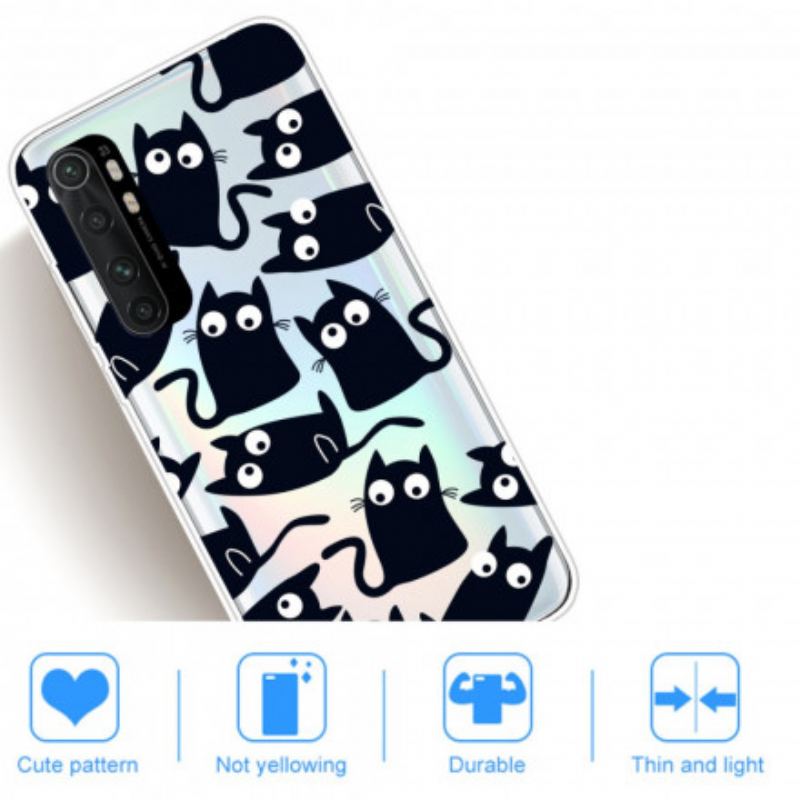 Coque Xiaomi Mi Note 10 Lite Chats Noirs