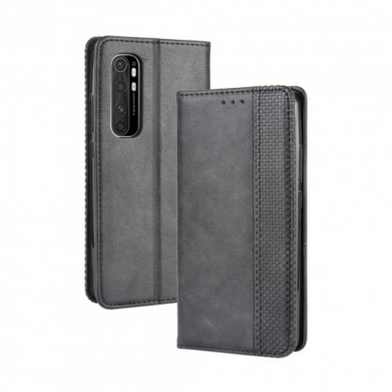 Flip Cover Xiaomi Mi Note 10 Lite Effet Cuir Vintage Stylisé