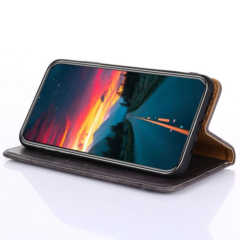 Flip Cover OnePlus Nord 2T 5G Simili Cuir avec Rivet Décoratif