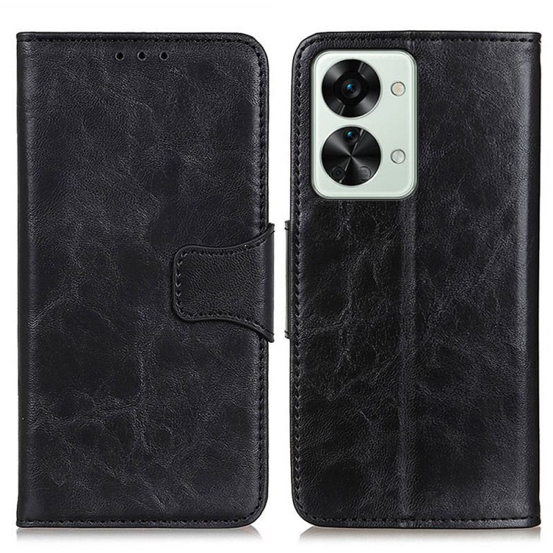 Housse OnePlus Nord 2T 5G Cuir Fendu Vintage