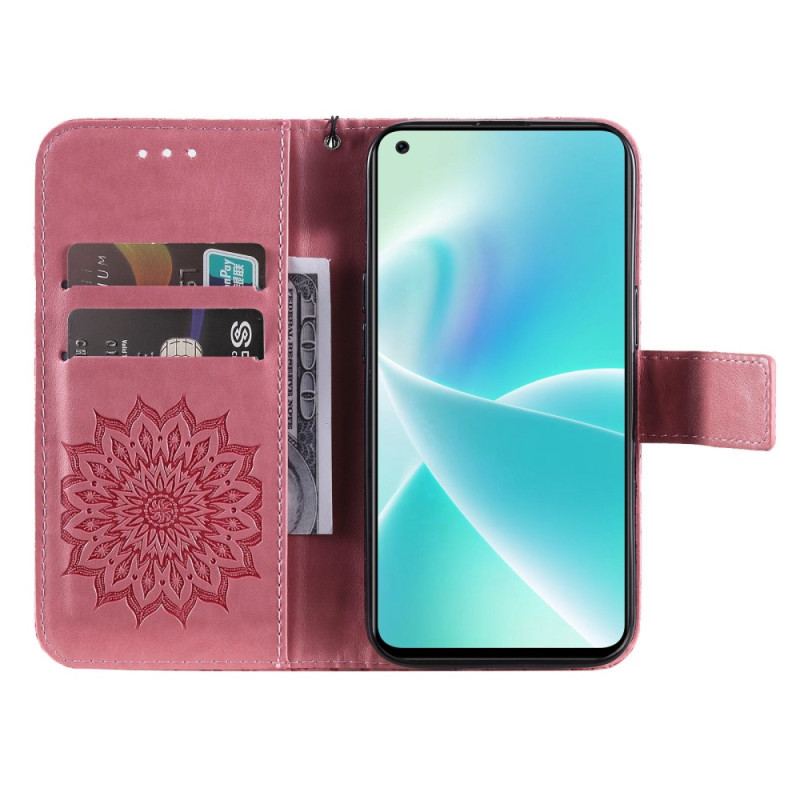 Housse OnePlus Nord 2T 5G Mandala avec Porte-Cartes à Lanière