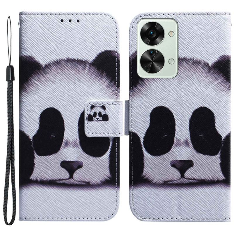 Housse OnePlus Nord 2T 5G Panda à Lanière